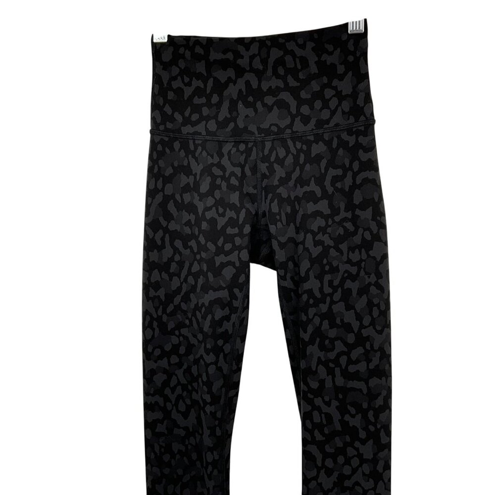 Lululemon Leggings Womens 2 Black Camo High Rise Lululemon Wunder Train Tight - Picture 2 of 11
